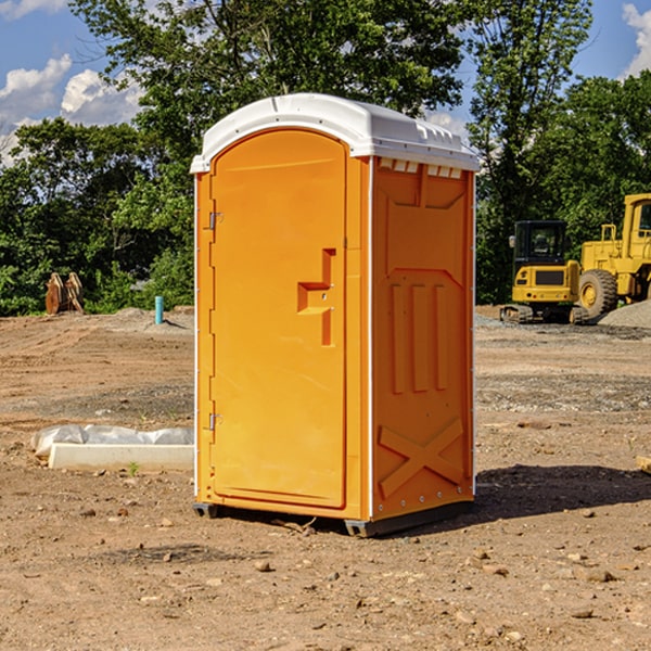 are there any restrictions on what items can be disposed of in the portable restrooms in Flora